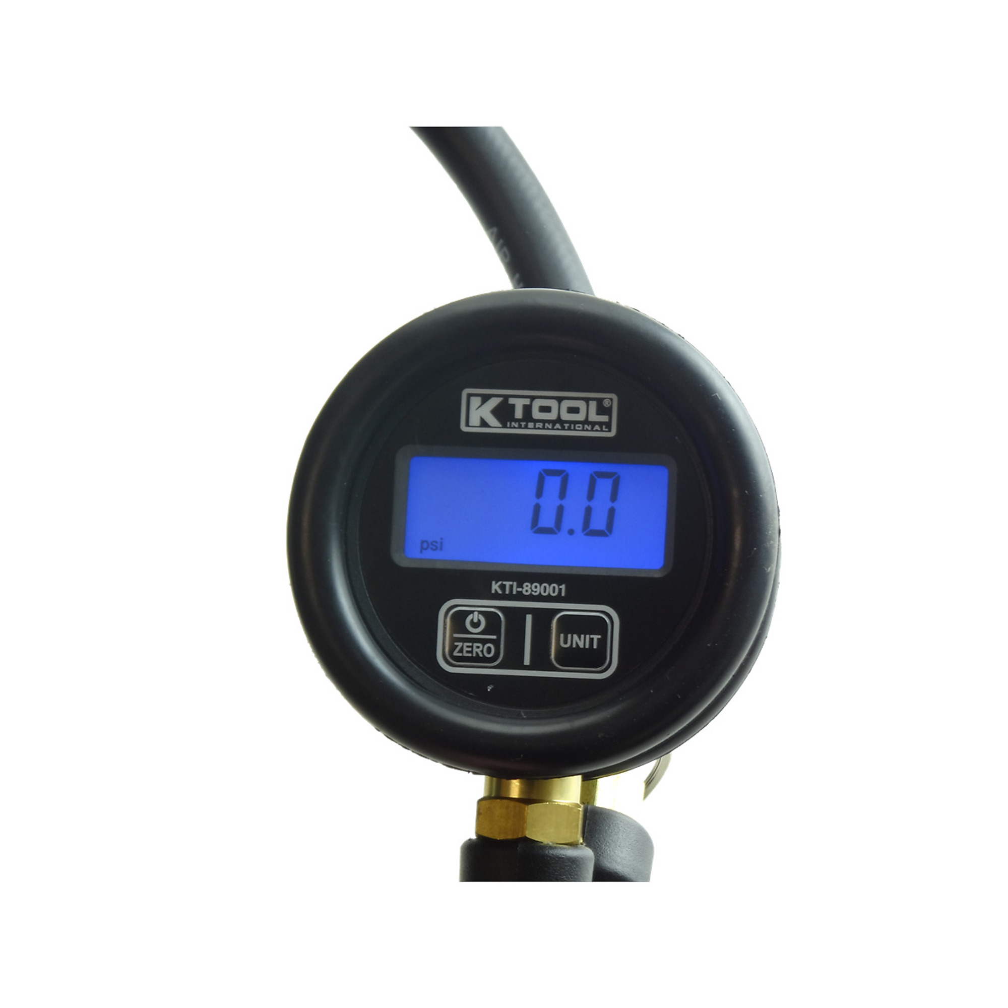 K Tool International Digital Air Inflator — 2 to 150 PSI, Dual Head Chuck, Large LCD Display, Model# KTI89001